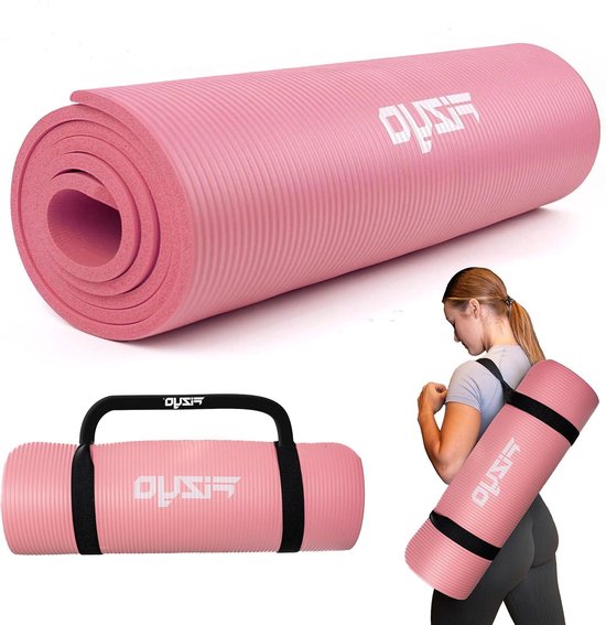 Yogamat - Pilatesmat Gymnastiekmat - Thuis Sporten - Waterdicht Antislip - 190 x 60 cm - Roze