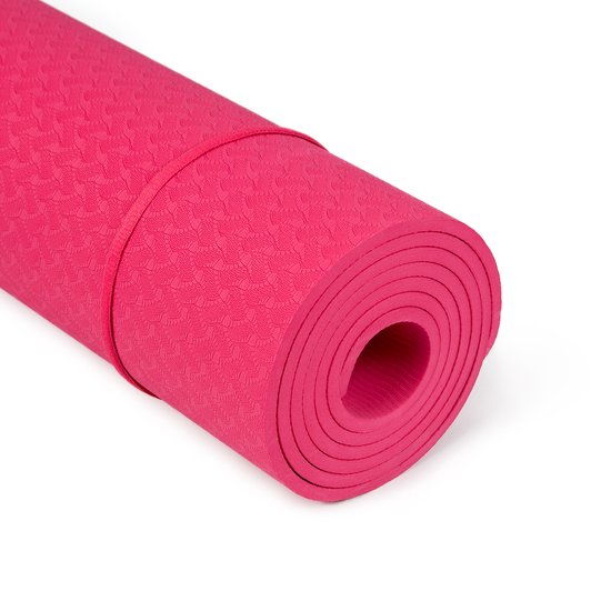 Yogamat | Roze | 183x61cm | Fitnessmat | Dikte 6mm van Yogamat