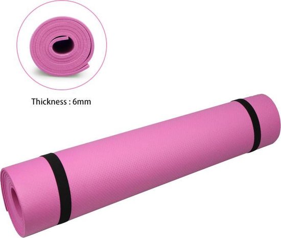 Yogamat - Roze - proffesioneel -  6mm van Merkloos
