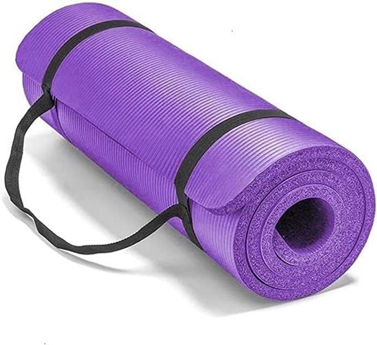 Yogamat Schuim - Fitnessmat Pilatesmat - Sporten en Ontspannen - Antislip NBR Schuim - 183 x 61 cm - Paars