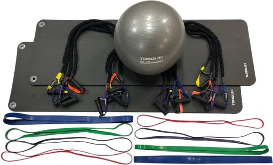 Yogamat set - Fitnessmat - weerstandsbanden set - Resistance band set - complete set - functional training - fitness van Yogamat