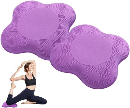 Yogamat - Set van 2 - 20*20*1,9 cm - Stretchen, Oefening, Dik - Kniebeschermers - Duurzaam, Schokdempend, Lichtgewicht, Training - Wasbaar - Antislip - Unisex - Balansondersteuningspad - Plank Fitness Yoga Elleboog Kniebeschermer