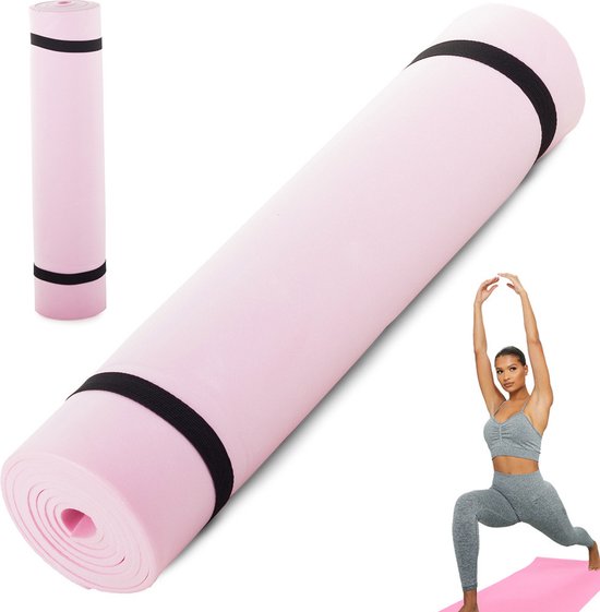 Yogamat - Sportmat - Fitness mat - Roze - Yoga mat - Gemaakt van hoogwaardige materialen van Avento