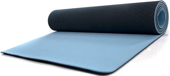 Yogamat - Sportmat Training - Fitness Oefeningen - Milieuvriendelijk Materiaal - 180 x 61 cm - Blauw