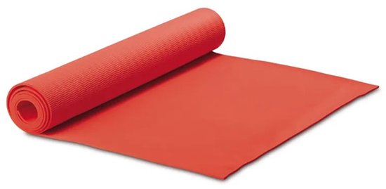 Yogamat- Sportmatje Rood - 172 x 60 cm, 6 mm dik