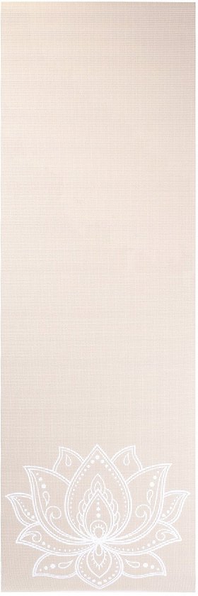 Yogamat sticky extra dik lotus sand - Lotus | 6 mm | fitnessmat | sportmat | pilates mat van Merkloos