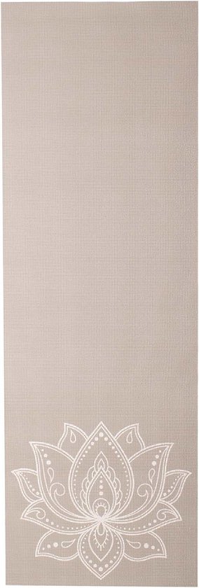 Yogamat sticky extra dik lotus taupe - Lotus - 6 mm - fitnessmat - sportmat - pilates mat van Yogamat