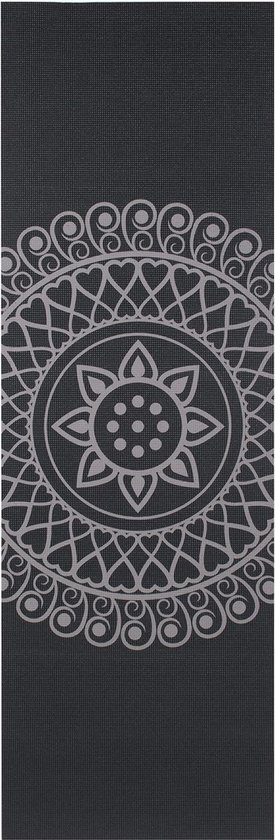 Yogamat sticky extra dik mandala zwart - Lotus | 6 mm | fitnessmat | sportmat | pilates mat