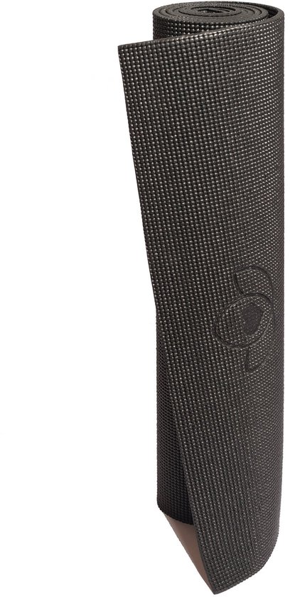 Yogamat sticky extra lang zwart - 200 cm – Lotus | 6 mm | fitnessmat | sportmat | pilates mat van Merkloos