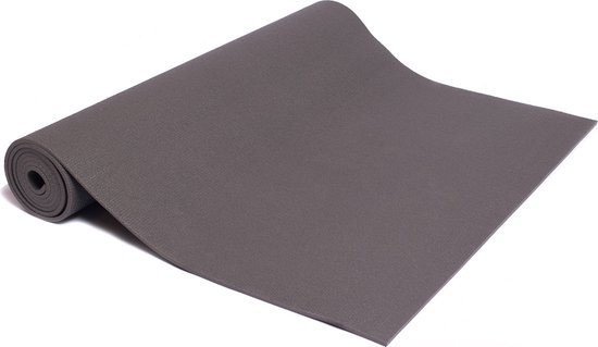 Yogamat studio grijs extra lang en breed - Lotus | 4,5 mm | fitnessmat | sportmat | pilates mat