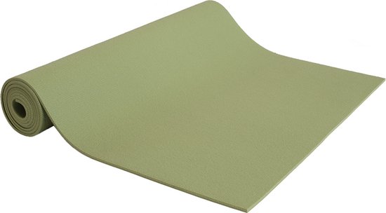 Yogamat studio olijfgroen extra breed - Lotus | 4,5 mm | fitnessmat | sportmat | pilates mat van Merkloos