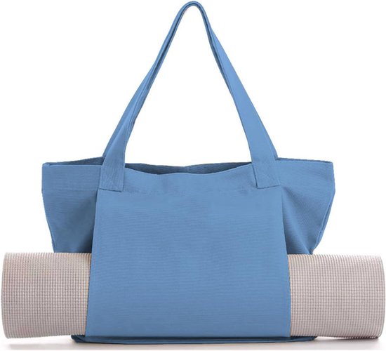 Yogamat Tas - Duurzame Sport/Gym Tas voor Vrouwen, Yogatas met Grote Inhoud, Gemakkelijk Plaatsen van Dikke Yogamat, Kan Andere Dingen Bevatten, Essentiële Items voor Vrouwen Gym Set, Blauw van Yogamat