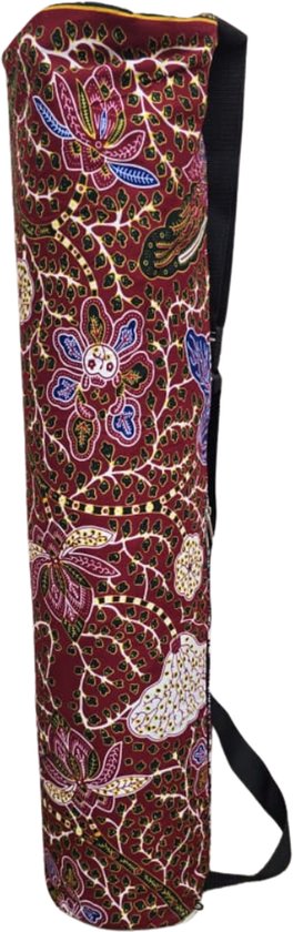 Yogamat-tas - Handgemaakt in Ghana - Sportief cadeau - Tas voor yogamat - Tas met sleutelvakje - Fairtrade draagtas voor yogamat - Yogabag - Goed doel van Merkloos