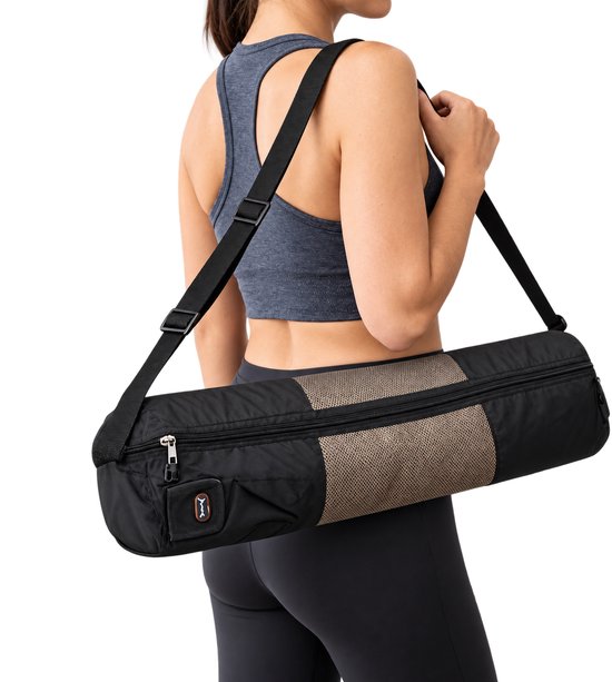 Yogamat tas met rits - Yogamat Drager - 70 x 11,5 cm - Zwart van Yogamat