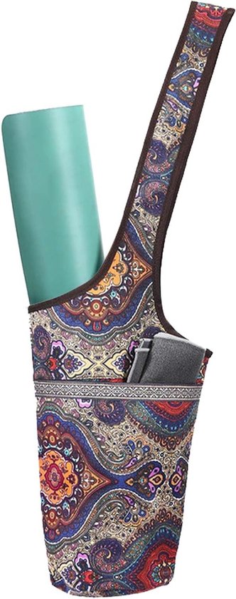 Yogamat Tas - Sporttas - Fitness Training - Verstelbare Riem - 32 cm - Cashew Bloem