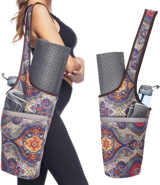 Yogamat Tas - Sporttas Yogamat - Yoga Beoefenen - Grote Opbergzak - Taille Unique - Antieke Totem van Yogamat