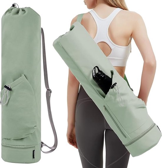 Yogamat tas - Tas voor yogamat - Yogabag - Sporttas met rits - Universeel - Waterproof - groen - 78*19CM - Polyester van Orange85