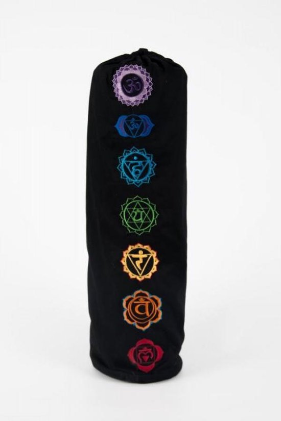 Yogamat Tas - Zwart met Chakra Symbolen - Yogamattas van Yoga Styles