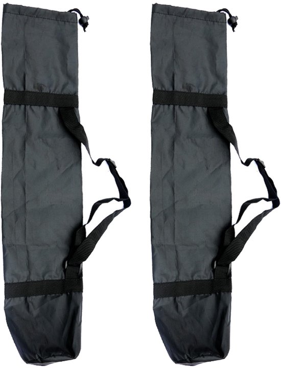 Yogamat Tas Zwart, Yoga Bolster Zak met Trekkoord, Statieftas 210D Oxford-weefsel, Functionele Opbergtas voor Tentstokken, Lichtstandaard, 23x130cm