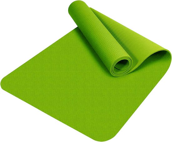 Yogamat, TPE, antislip, milieuvriendelijk, hypoallergeen, huidvriendelijk, SGS-gecontroleerd, inclusief tas en draagband, afmetingen 183 x 61 x 0,8 cm van Yogamat