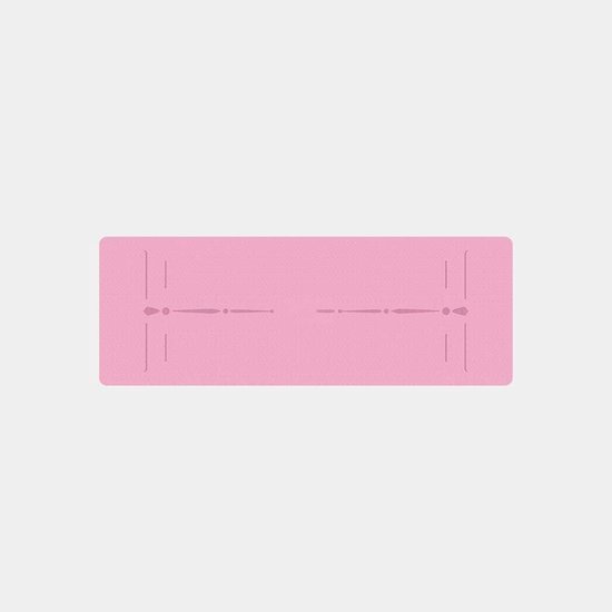 Yogamat TPE - Fitness mat - Thuis sporten - 8 mm dik - 183 x 66 cm - Roze