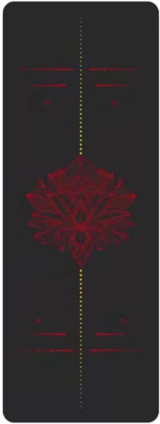 Yogamat - Trainingsmat Fitnessmat - Yoga Training - Rubberen PU Onderkant - 5 mm Dik - Svart