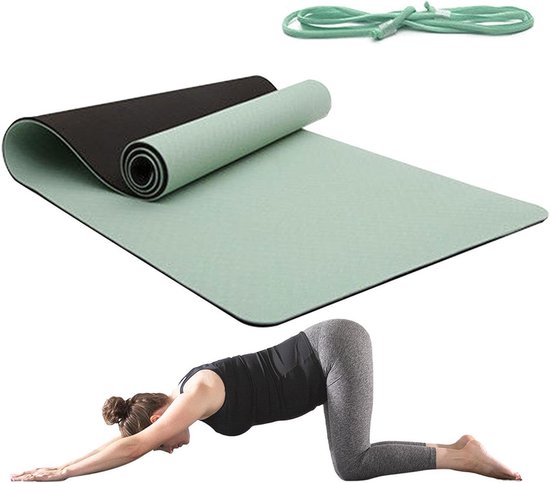 Yogamat - Trainingsmat - Thuis sporten - Verbeterde stabiliteit - 183x68cm - Meerdere kleuren