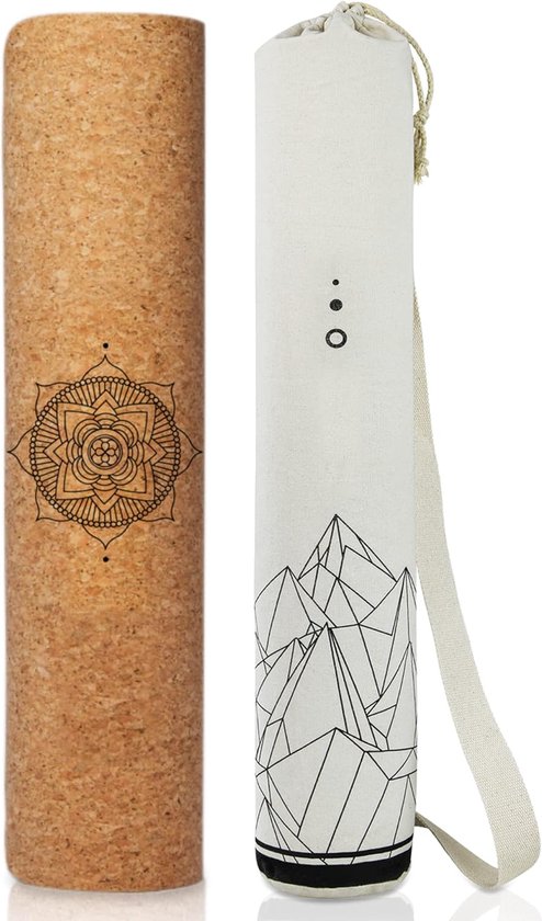 Yogamat van kurk & TPE - 4 mm antislip ftalaatvrij van Yogamat