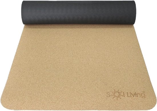 Yogamat van natuurlijk boomrubber, antislip, opvouwbaar, 60 x 182 cm