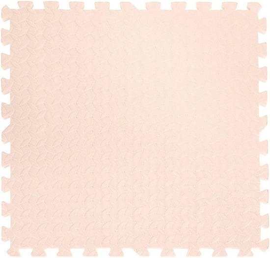 Yogamat Vloer - Beschermende Tegels - Thuis Fitness - Antislip Schuim - 60x60x1.2cm - Beige