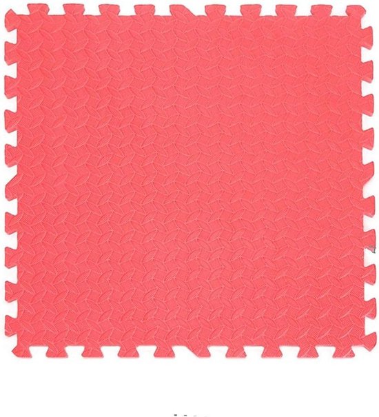 Yogamat Vloertegels - Beschermende Matten - Thuis Fitness - Antislip Schuim - 60x60x1.2cm - Rood