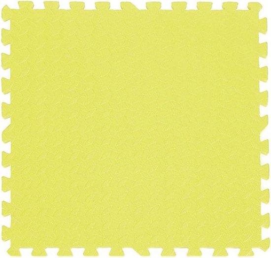 Yogamat - Vloertegels - Thuis sporten - Antislip oppervlak - 60x60x1.2cm - Geel