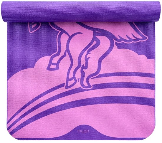 Yogamat voor kinderen 3 mm - Myga - unicorn dreamcatcher van Merkloos