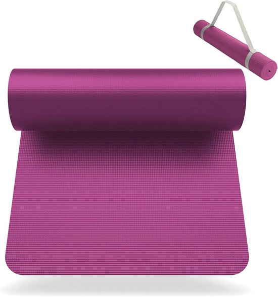 Yogamat voor Yoga en Fitness, Antislip, 180 x 60 cm, Draagriem Inclusief, 4 mm Dikte, Ideaal voor Thuisgebruik