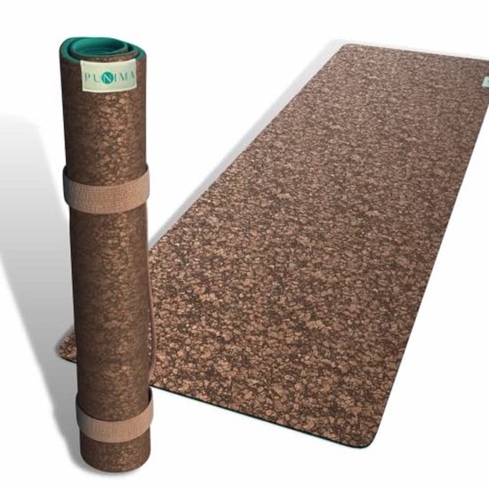 Yogamat XXL van 100% natuurlijk rubber en kurk, extra breed en lang, fitnessmat zonder lijm en weekmakers, 183 x 68 x 0,4 cm van Yogamat