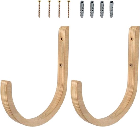 Yogamathouder - Yogamatrek - 2 stuks wandhouder | Home Gym Opslag Oefenpads Houder voor Thuis Indoor Apparatuur Weerstandsbanden Springtouw Foam Rollers Blok Workout