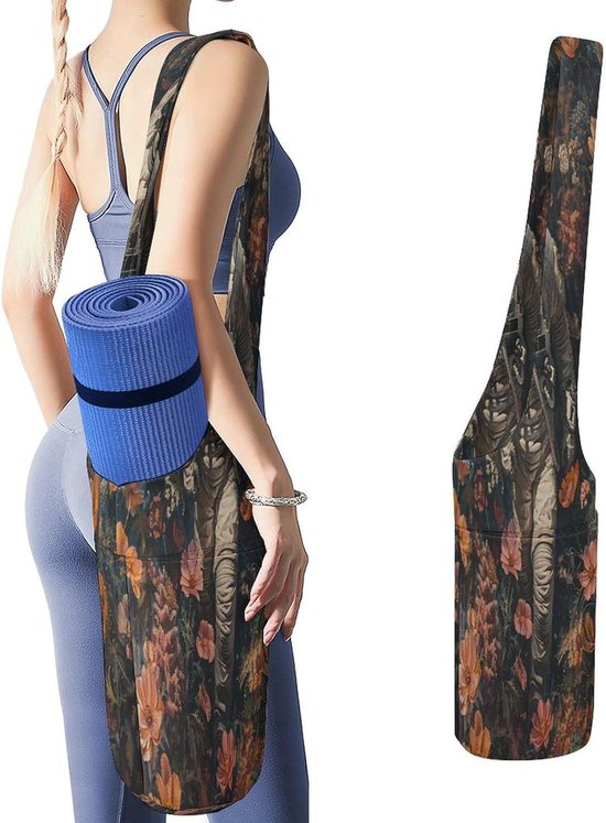 Yogamattas Canvas - Grote Tote Tas - Fitness Opbergen - Multifunctionele Zakken - 90 cm Lengte - Stijl
