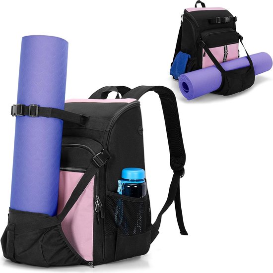 Yogamattas met mathouder, draagtas voor yogamatten met oplaadaansluiting en gevoerde schouderbanden van Yogamat