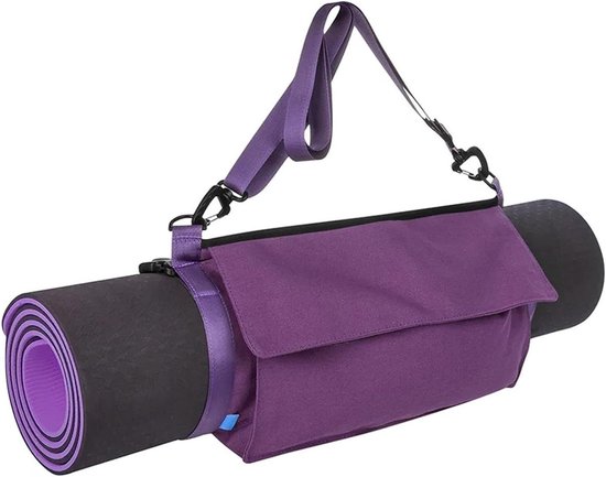 Yogamattas Tas - Sporttas Opberger - Fitness Training - Verstelbare Sluiting - 38.5 cm Lengte - Paars