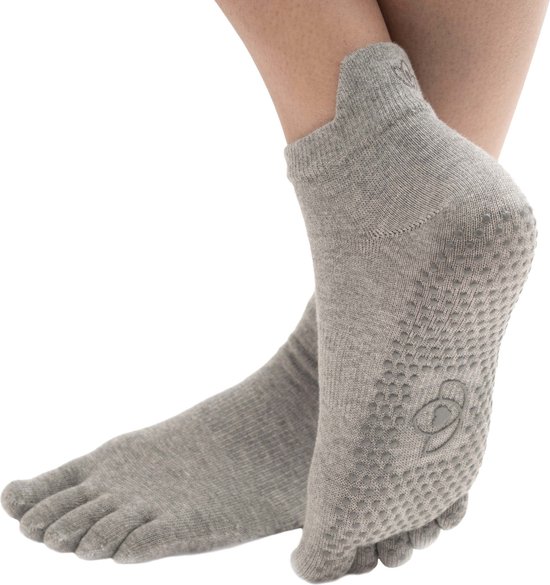 Yoga/pilates teensokken antislip grijs - Lotus van Toorx