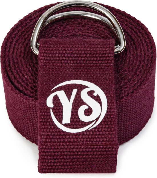Yogariem Lang - Fitness Band - Flexibiliteit Verbeteren - Verstelbare D-ring Sluiting - 25 Meter - Framboos