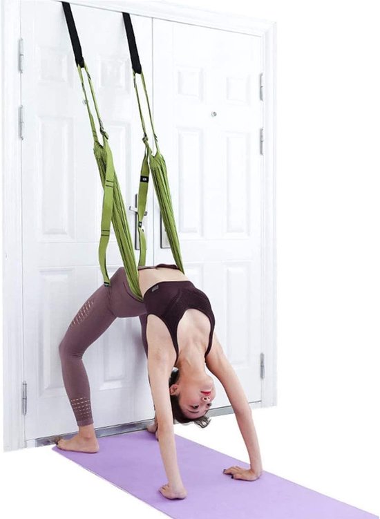 Yogariem Stretching Verstelbaar – Flexibiliteitstrainer voor Yoga, Pilates, Ballet & Revalidatie met Deuranker