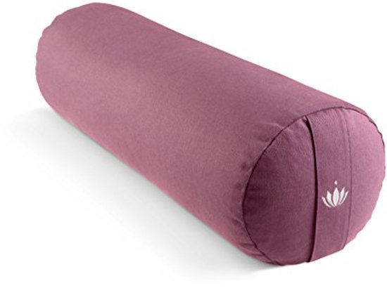 Yogarol Ø24 cm - Katoenen Yogabolster met Speltvulling voor Yin Yoga en Restorative Yoga - Wasbaar en Duurzaam