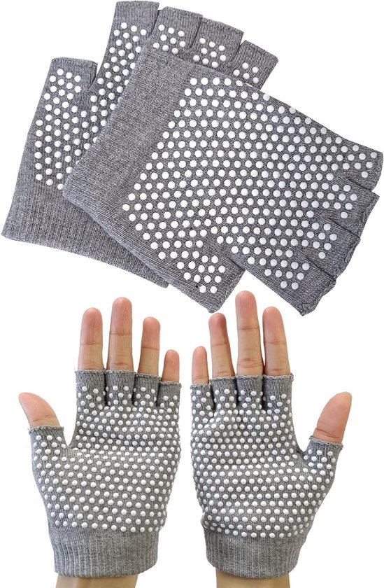 Yogaslee voor Pilates en Vinger Oefeningen met Witte Siliconen, Maat 36-38, Grijs - Ideaal voor Yoga en Fitness