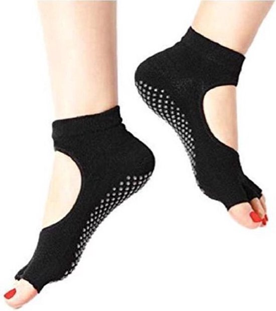 Yogasokken - Antislip sokken - Ballerina - Zwart patroon - meerdere kleuren verkrijgbaar - Yoga sokken van ToeSox