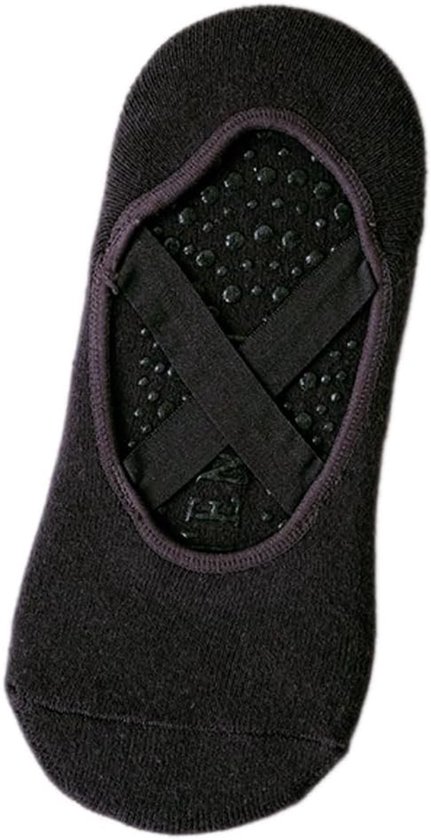 Yogasokken en pilatesokken met antislip voor dames en heren, ideaal voor fitness, yoga en dans, donkerpaars