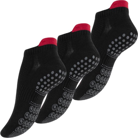 Yogasokken met ABS zool - 3 Paar - Maat 39/42 van ToeSox