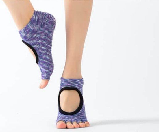 Yogasokken & Pilatessokken - Antislip sokken * 'Ballerina' - blauw patroon - meerdere kleuren verkrijgbaar - Pilateswinkel * Yoga sokken * Pilates sokken van Pilateswinkel