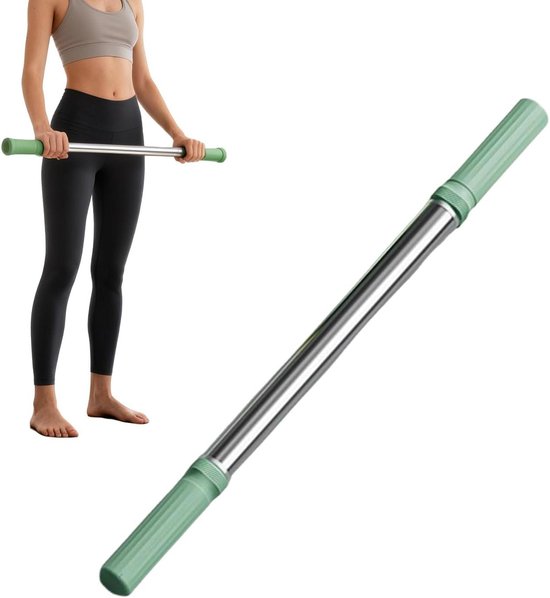 Yogastick voor Rekoefeningen - Oefening Correctie Bar - Rug Rechttrekken - Wetenschappelijke Kalibratie - 57.5 cm - Groen