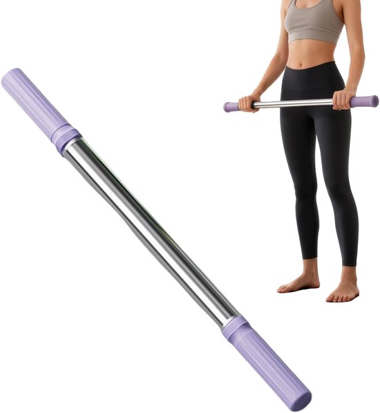 Yogastok - Correctiestok Oefeningen - Rug Rechttrekken - Verbeterde Yoga Ervaring - 57.5 cm - Paars